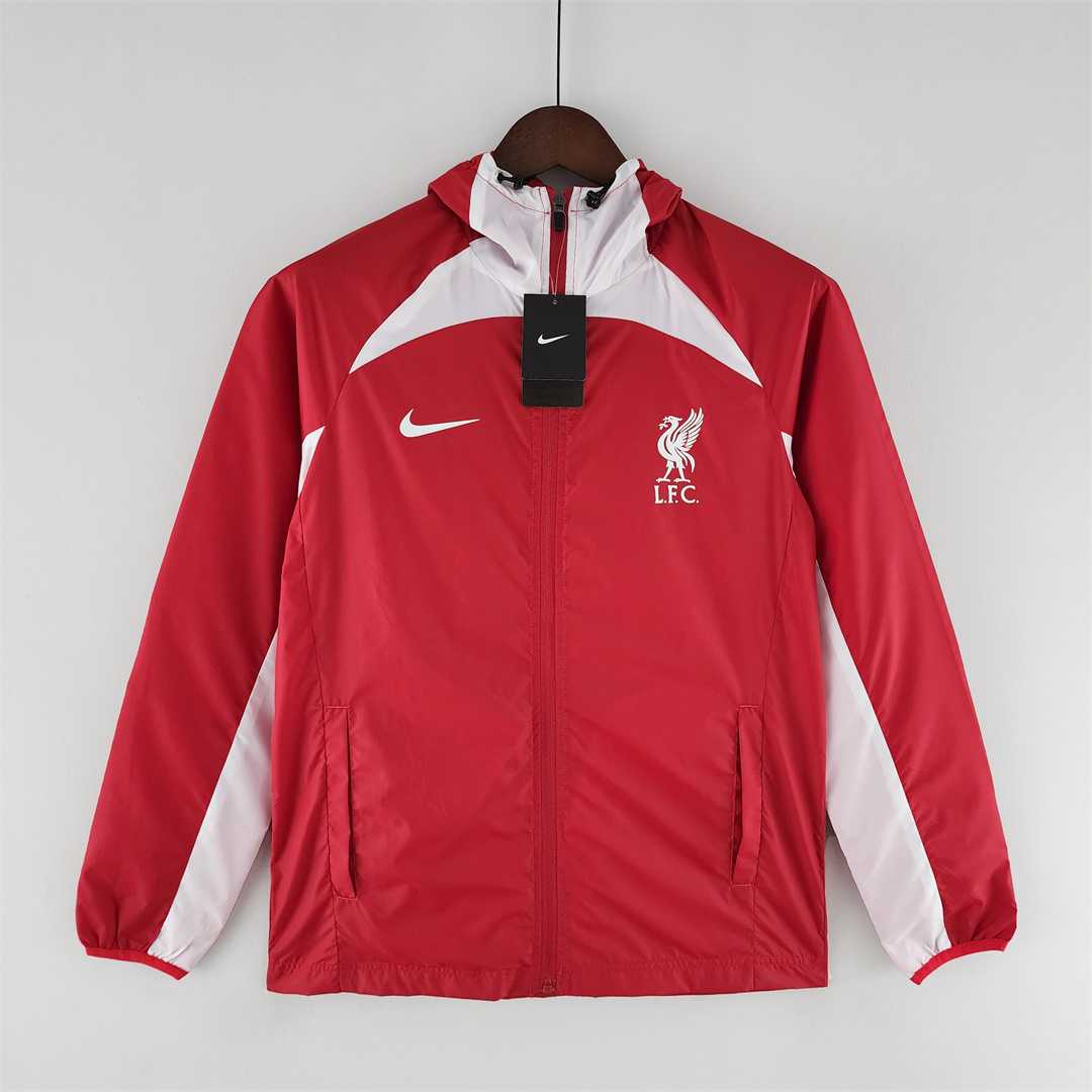 AAA Quality Liverpool 22/23 Wind Coat - Red/White